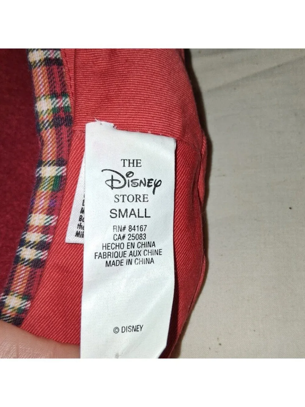 Disney Store Beret Winnie The Pooh Bugle Red Fleece Embroidered Youth Size Small